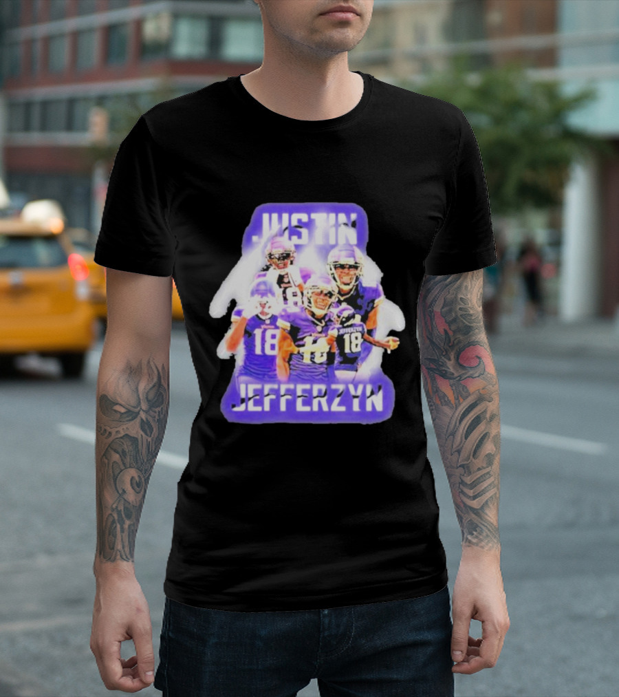 Justin Jefferzyn Freezertarps Purple Football Player Collection T-Shirt