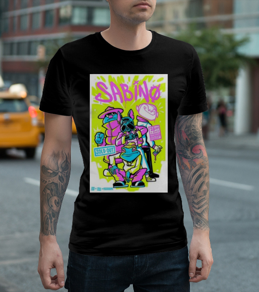 SABINO Tour Poster Monterrey Sold Out September 28 San Pedro Nuevo León T-Shirt