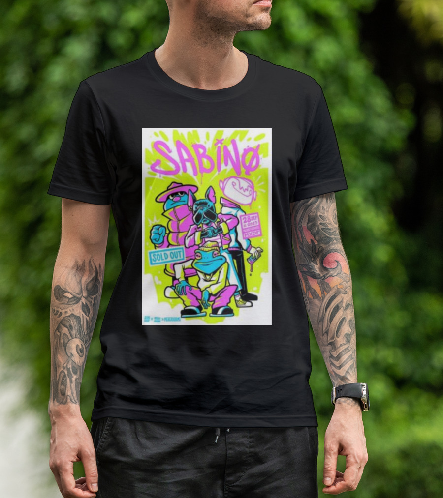 SABINO Tour Poster Monterrey Sold Out September 28 San Pedro Nuevo León T-Shirt