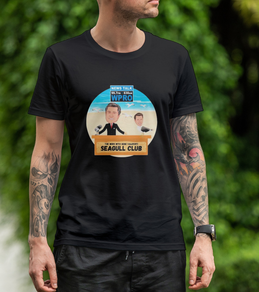 Tommy Quinlan WPRO News Talk 99.7FM 630AM The News With Gene Valicenti Seagull Club T-Shirt