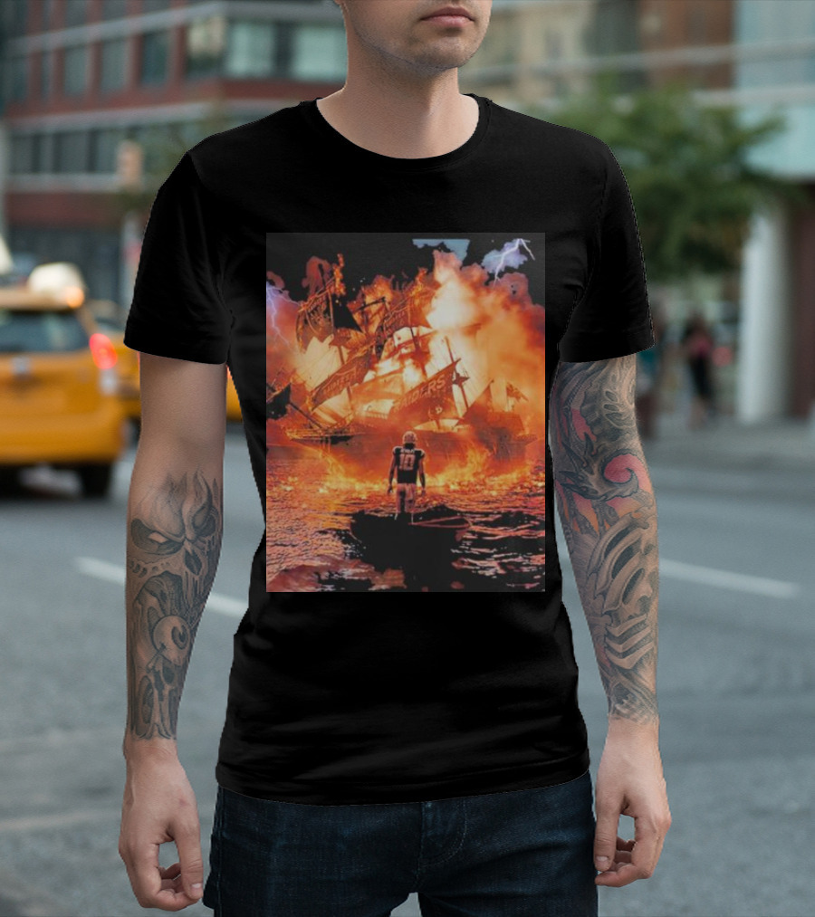 Los Angeles Chargers Justin Herbert Confronts Burning Raiders Ship In Epic Showdown T-Shirt
