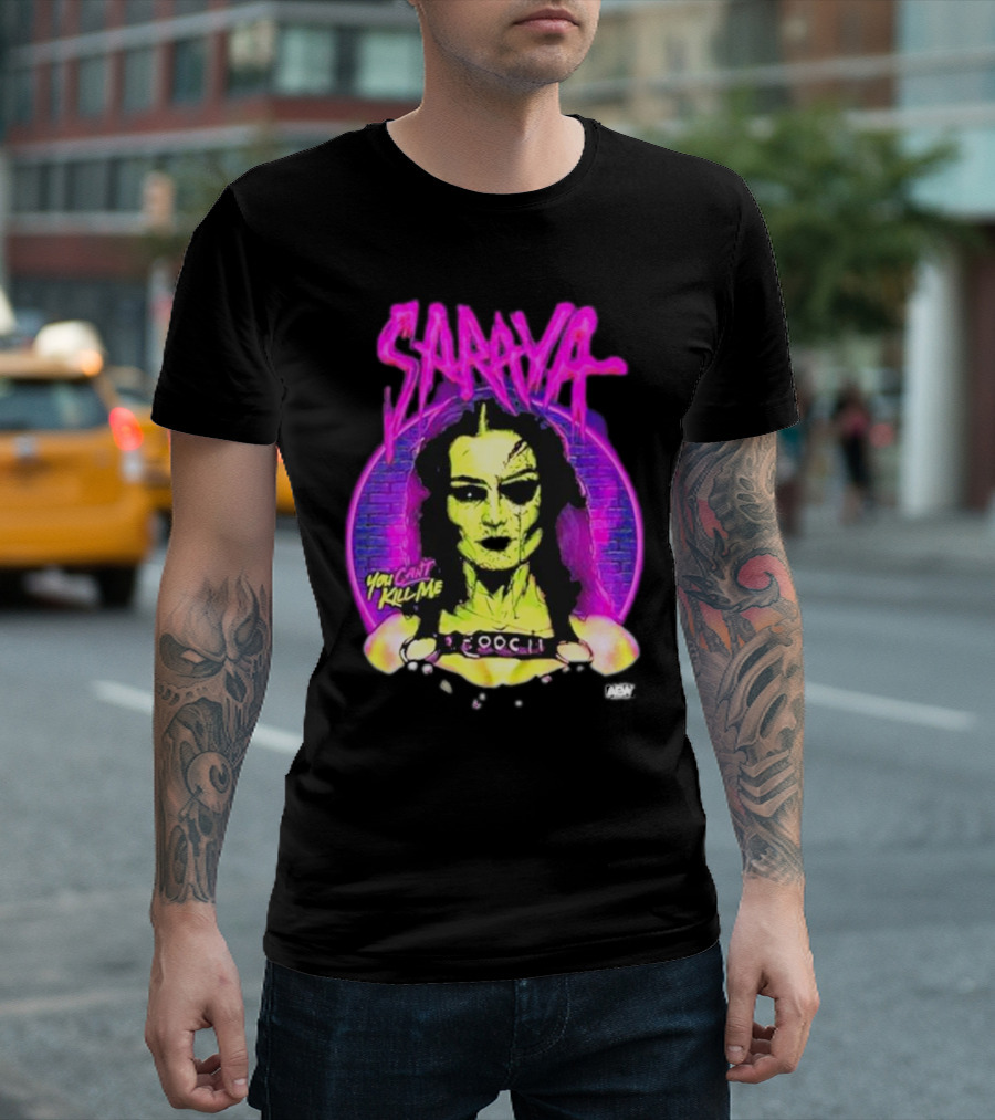 Saraya You Can't Kill Me Neon Halloween T-Shirt