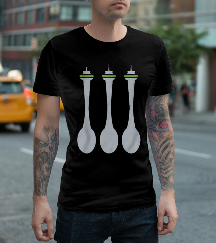 Seattle Spoon Space Needle Trio T-Shirt