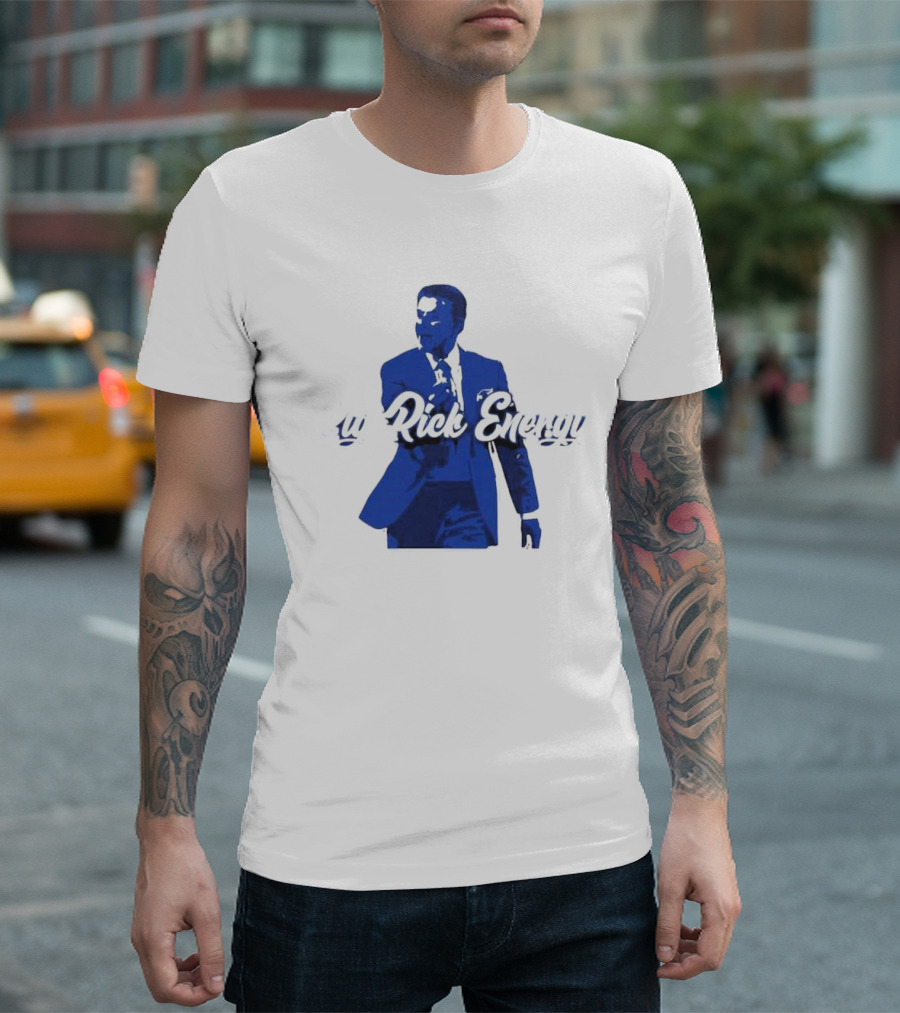 Aaron Torres Big Rick Energy Johnnie’s Blue Suit T-Shirt