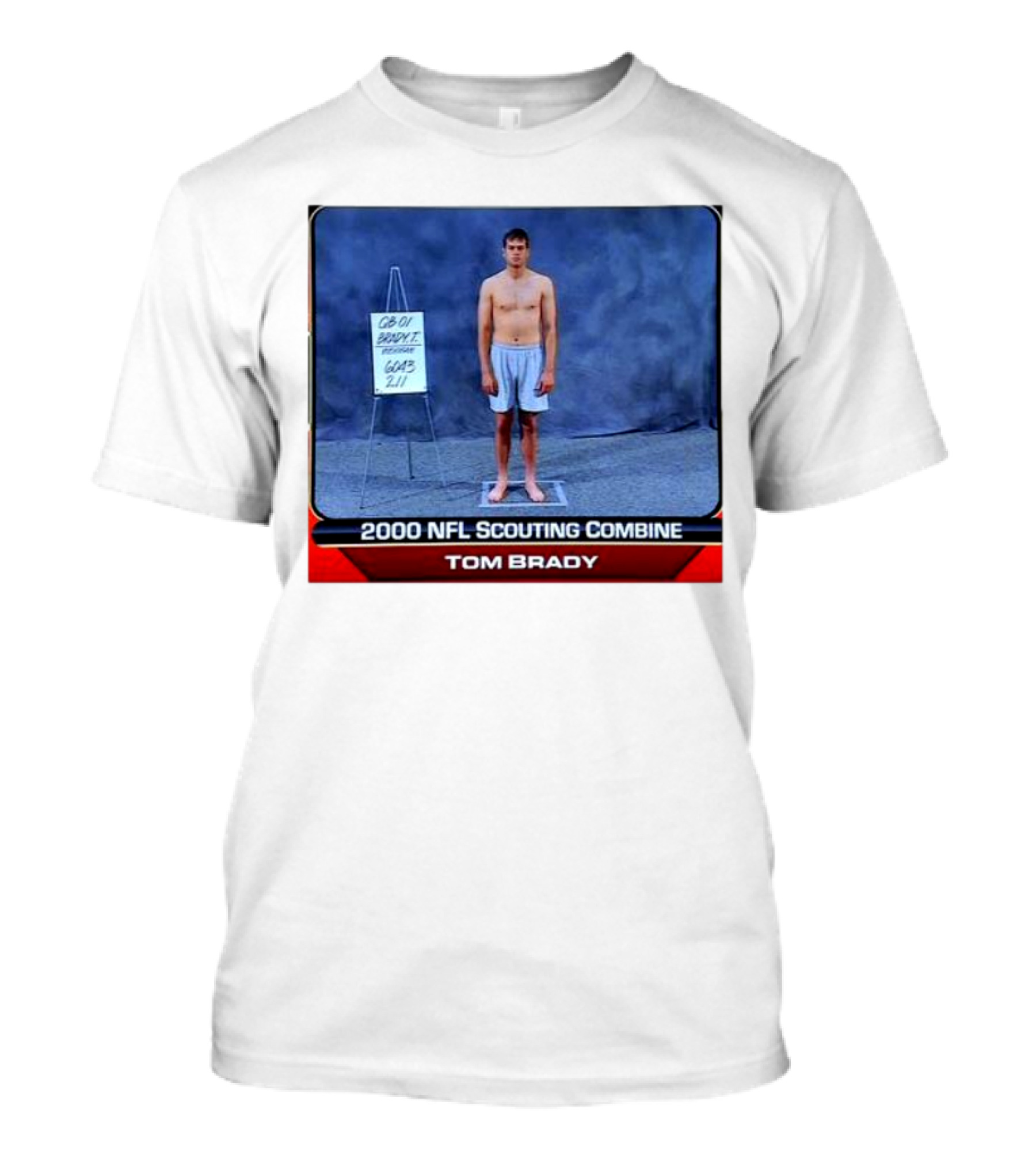 Tom Brady 2000 NFL Scouting Combine QB-01 GQB-5 211 T-Shirt