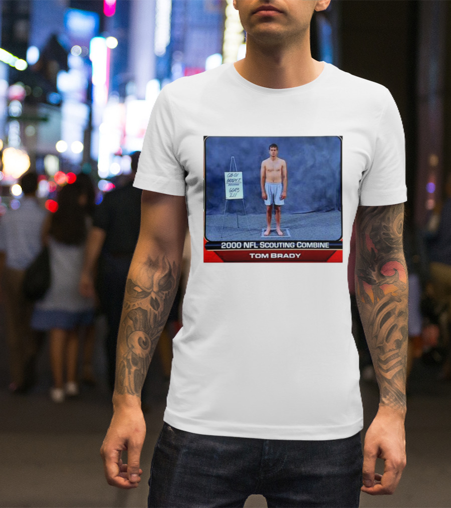 Tom Brady 2000 NFL Scouting Combine QB-01 GQB-5 211 T-Shirt