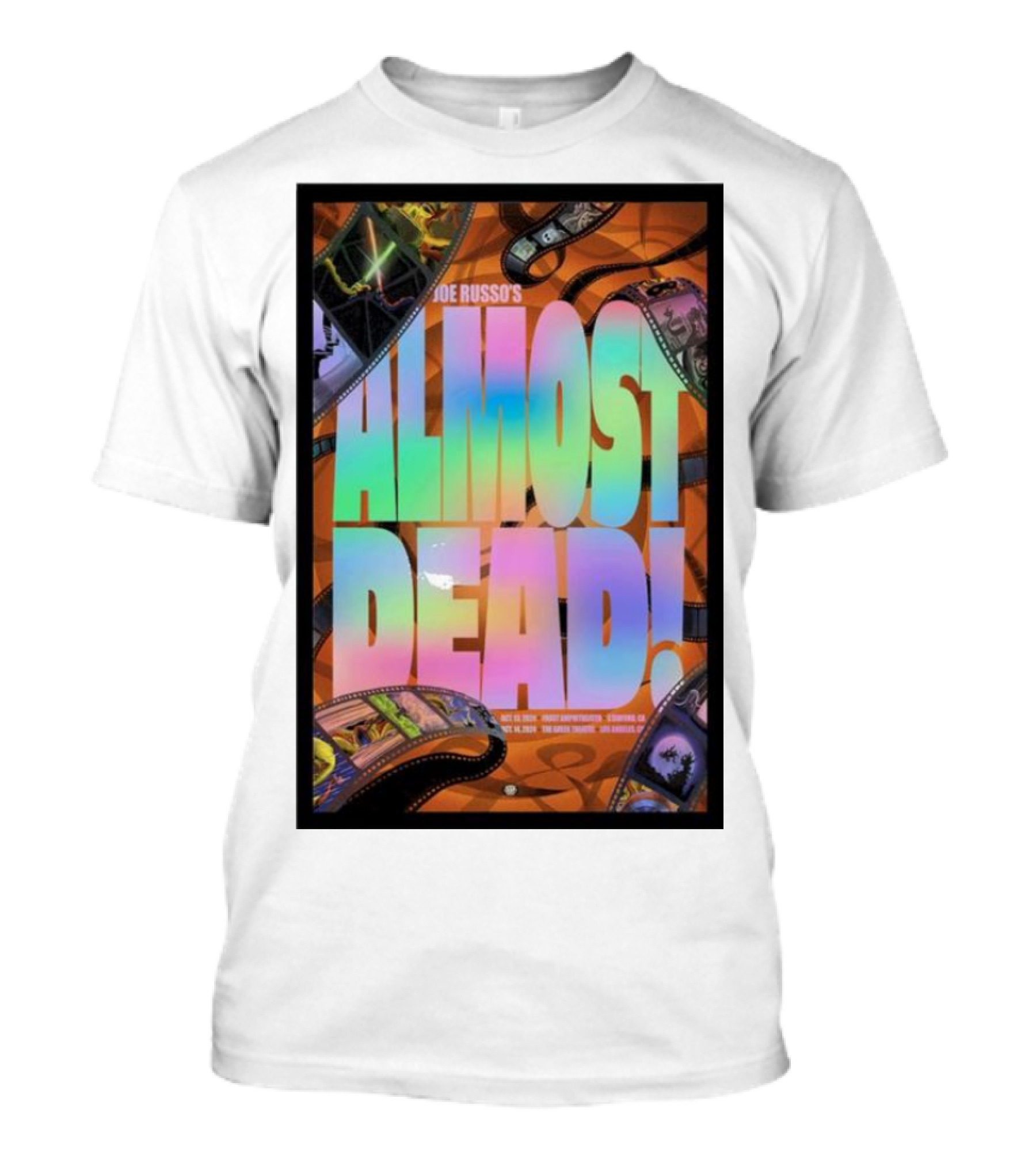 Joe Russo's Almost Dead Colorful Film Strip October 14 Concert T-Shirt