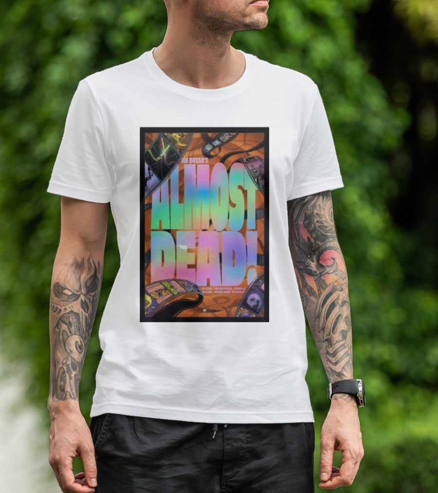 Joe Russo's Almost Dead Colorful Film Strip October 14 Concert T-Shirt