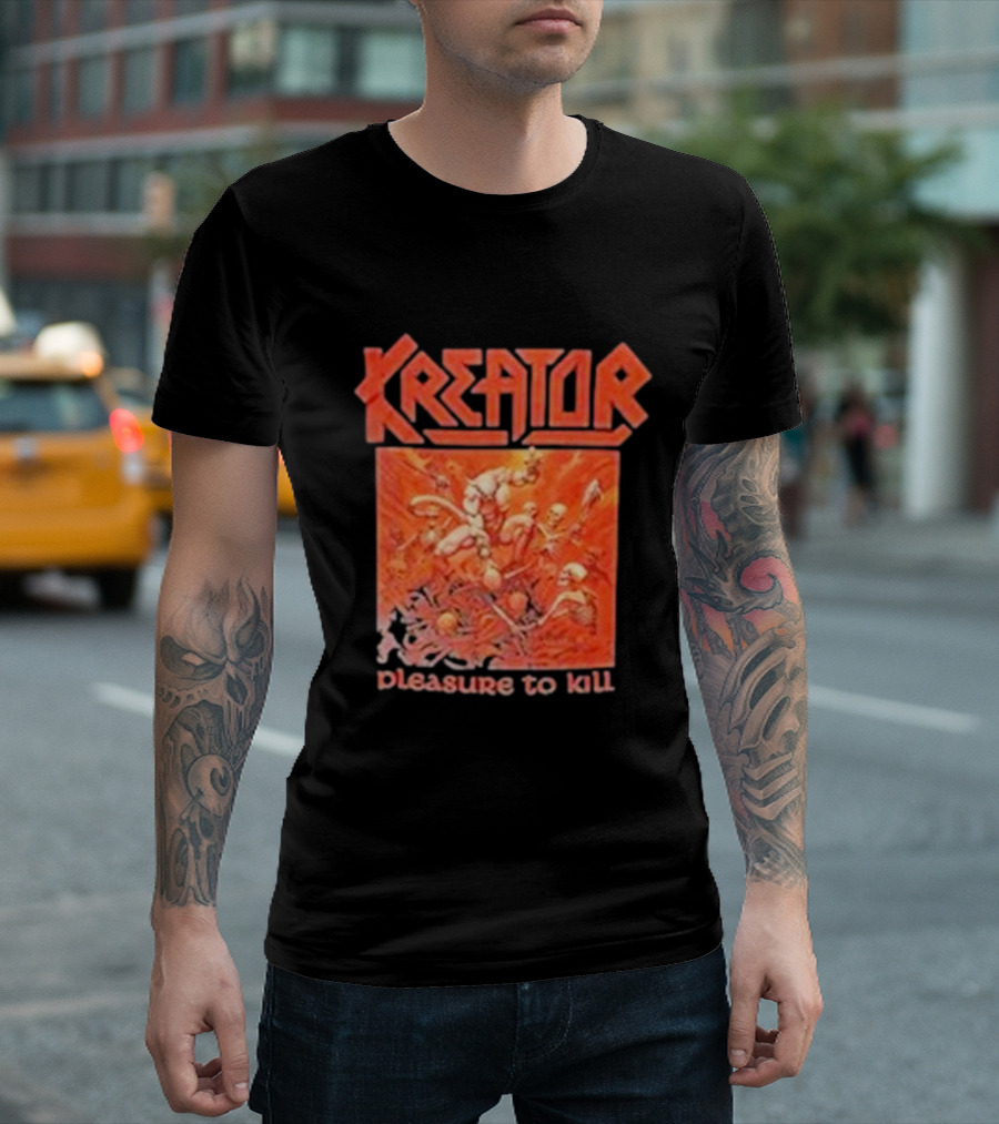 Kreator Pleasure to Kill Album Art Red T-Shirt