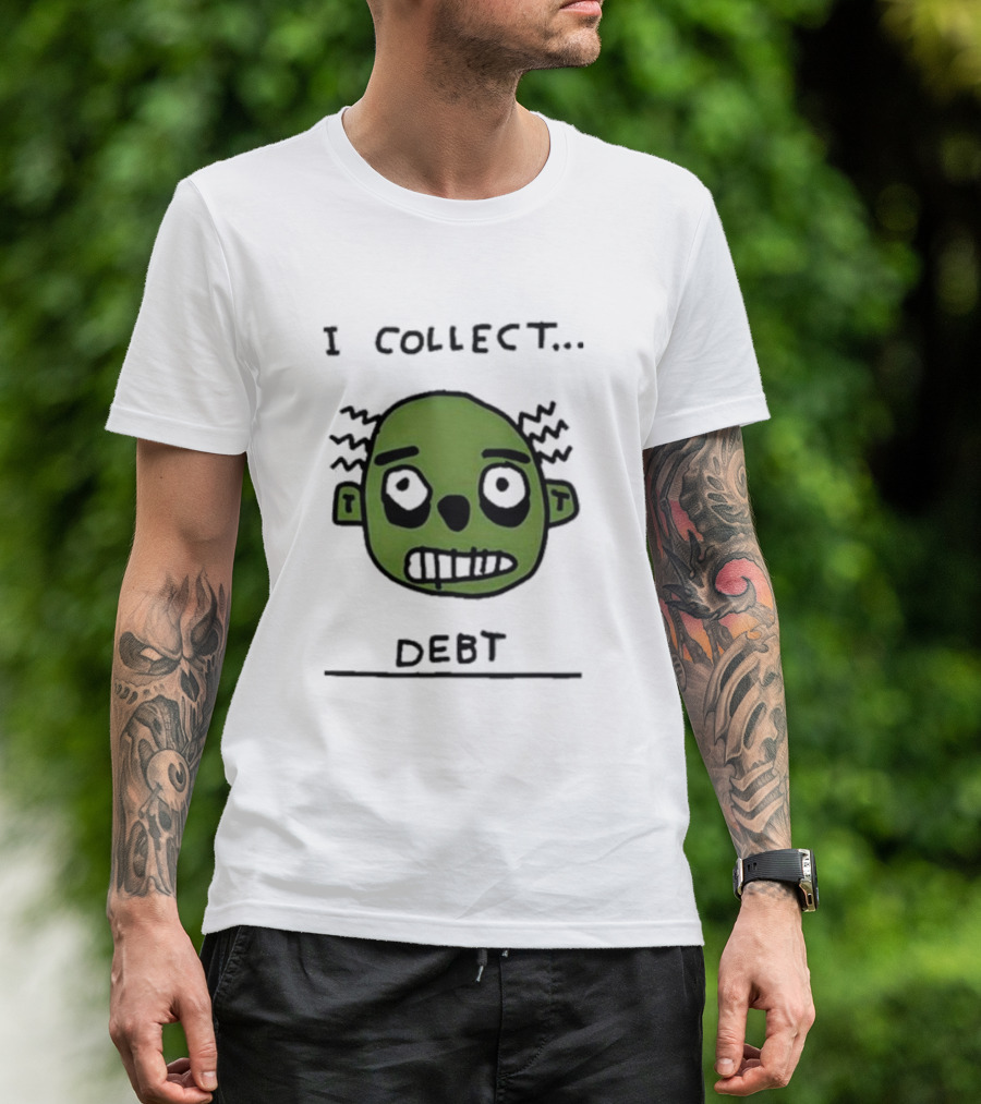 Zoe Bread Merch I Collect Debt Zombie Face T-Shirt