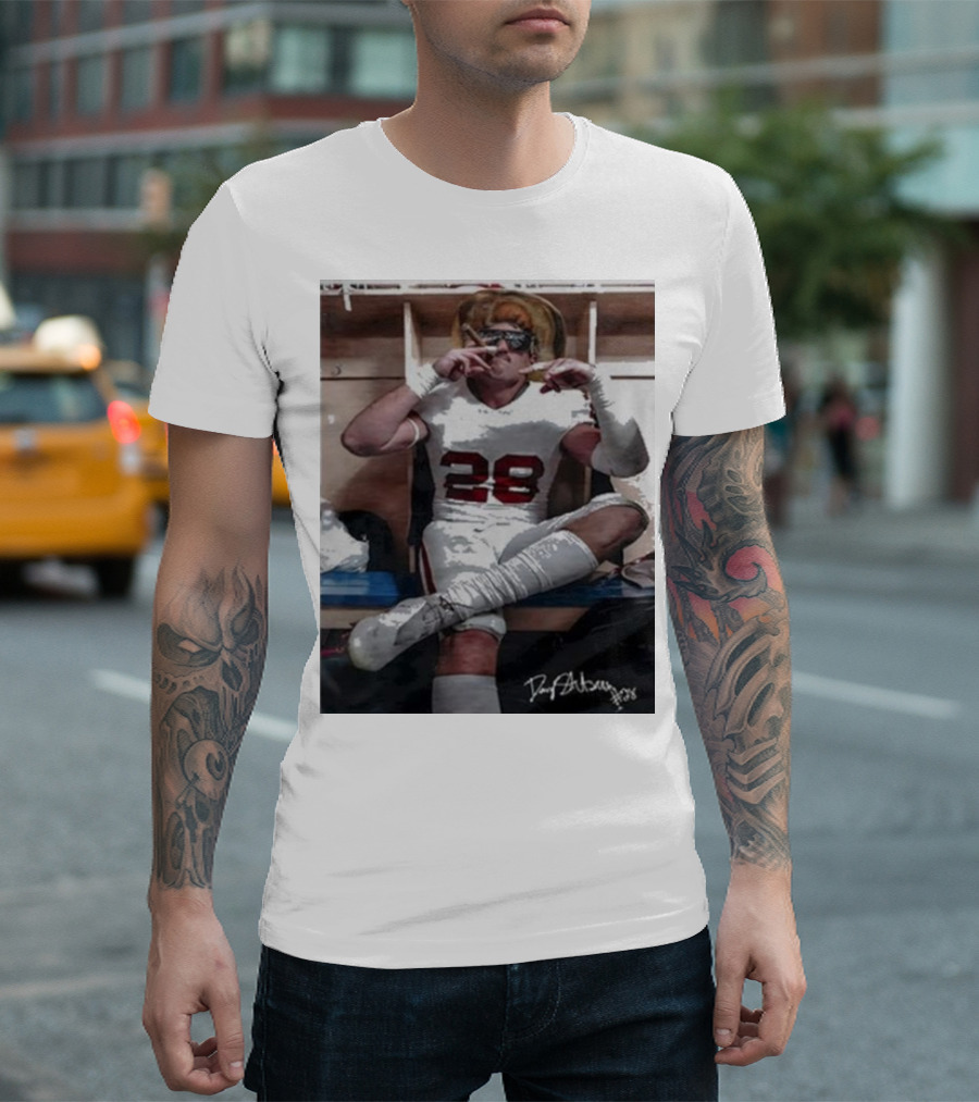 Oklahoma Only Fears God Texas Fears Oklahoma Danny Stutsman Football Locker Room Number 28 T-Shirt