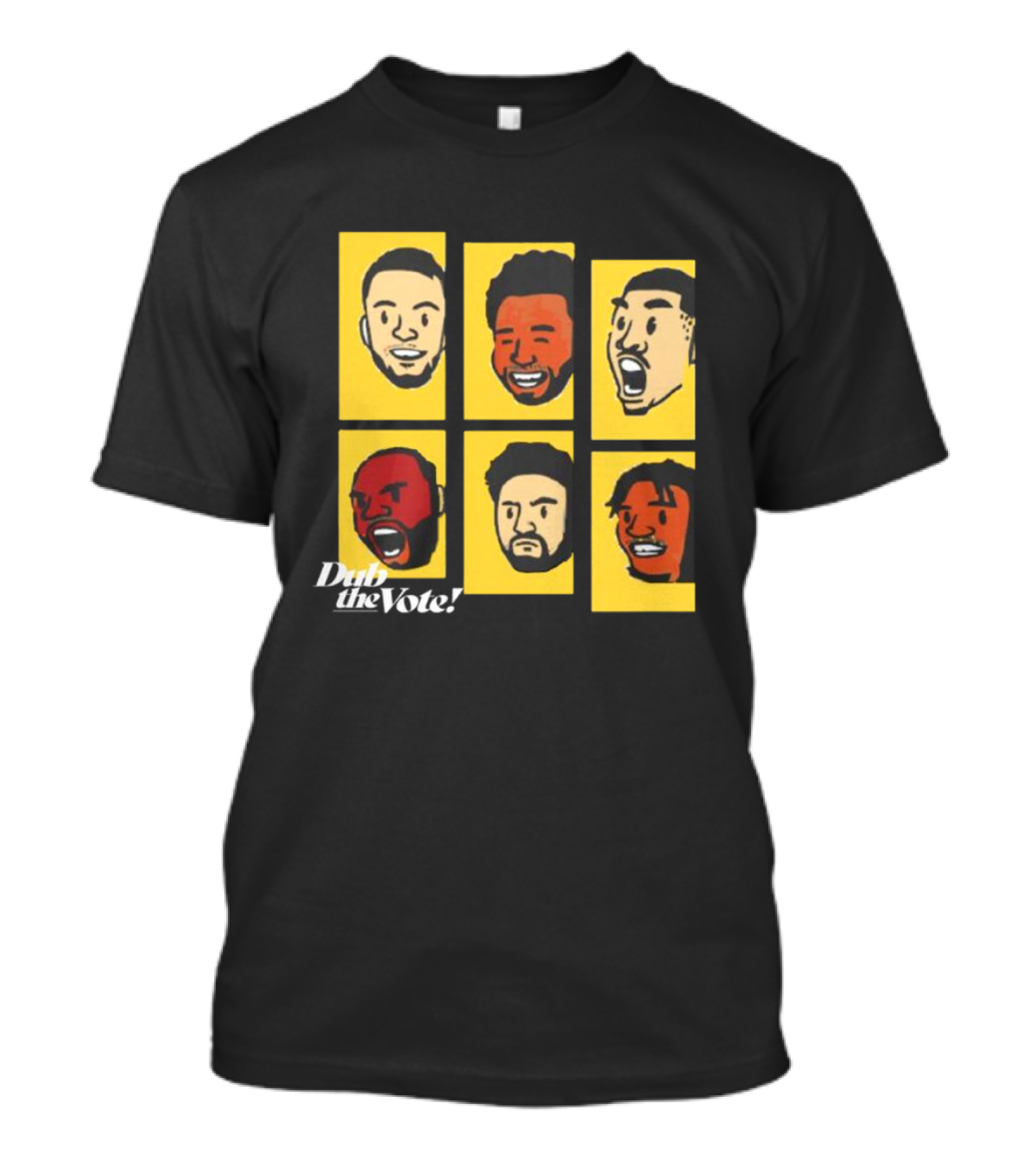 Dub The Vote 202 Illustrated Faces T-Shirt