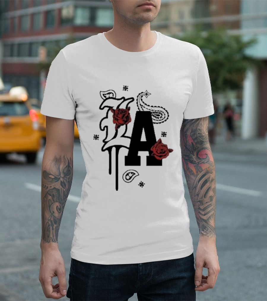 LA Drip Roses Bandana T-Shirt