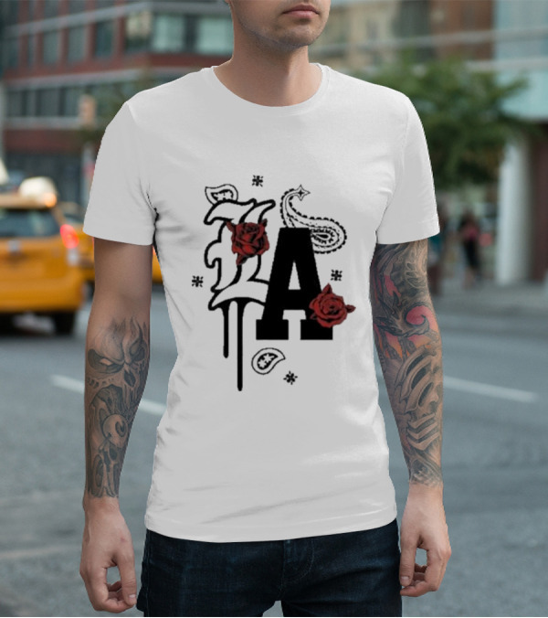 LA Drip Roses Bandana T-Shirt