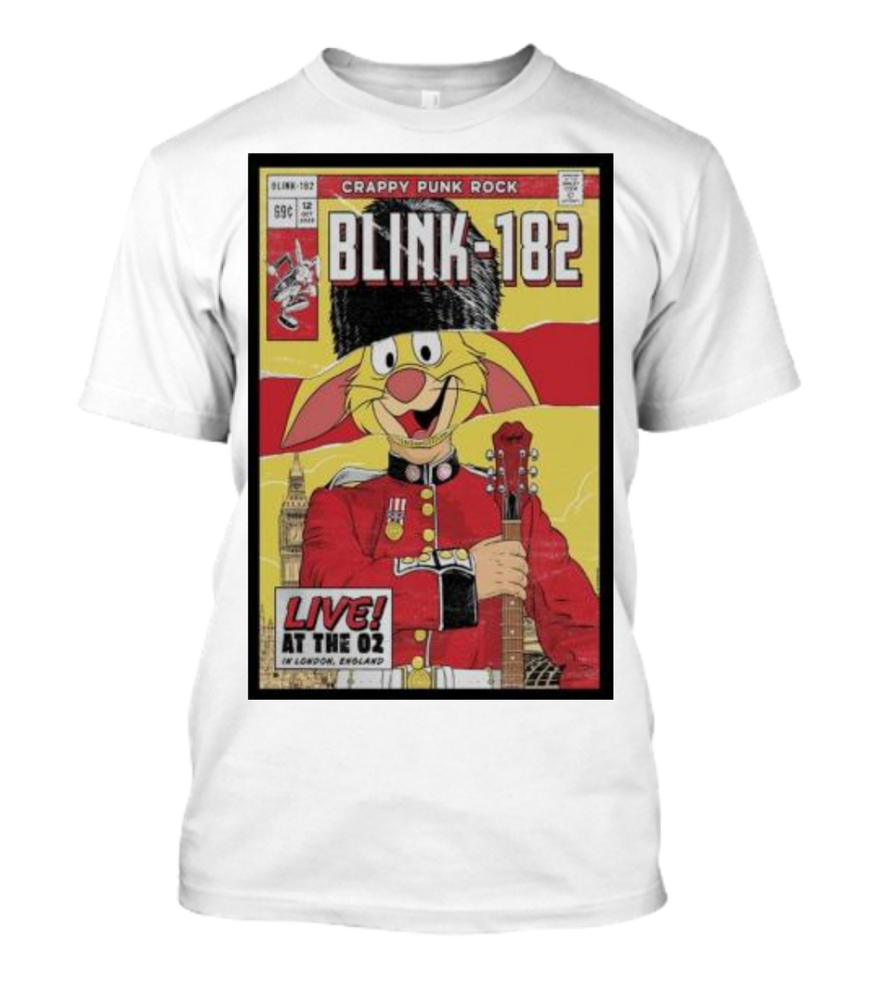 Blink-182 Crappy Punk Rock Live At The O2 London England Comic T-Shirt