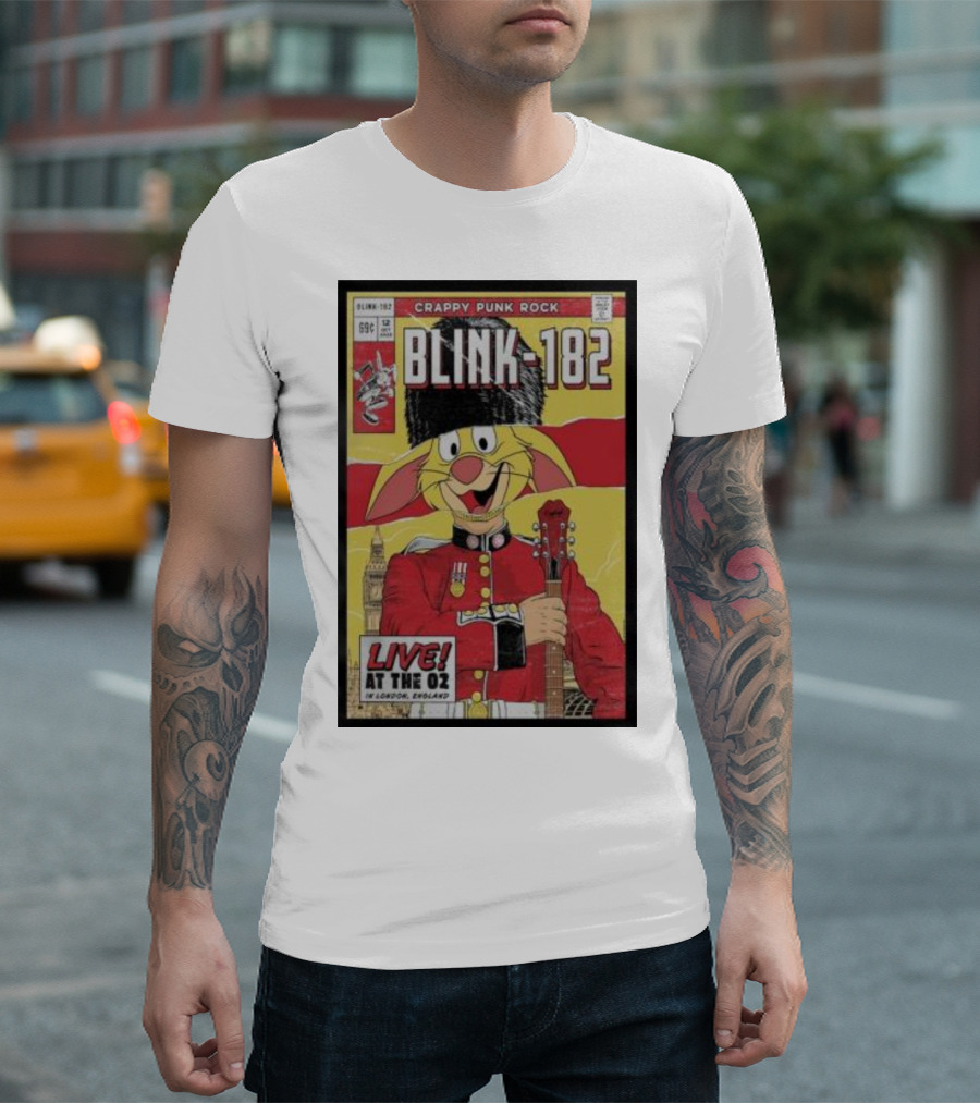 Blink-182 Crappy Punk Rock Live At The O2 London England Comic T-Shirt