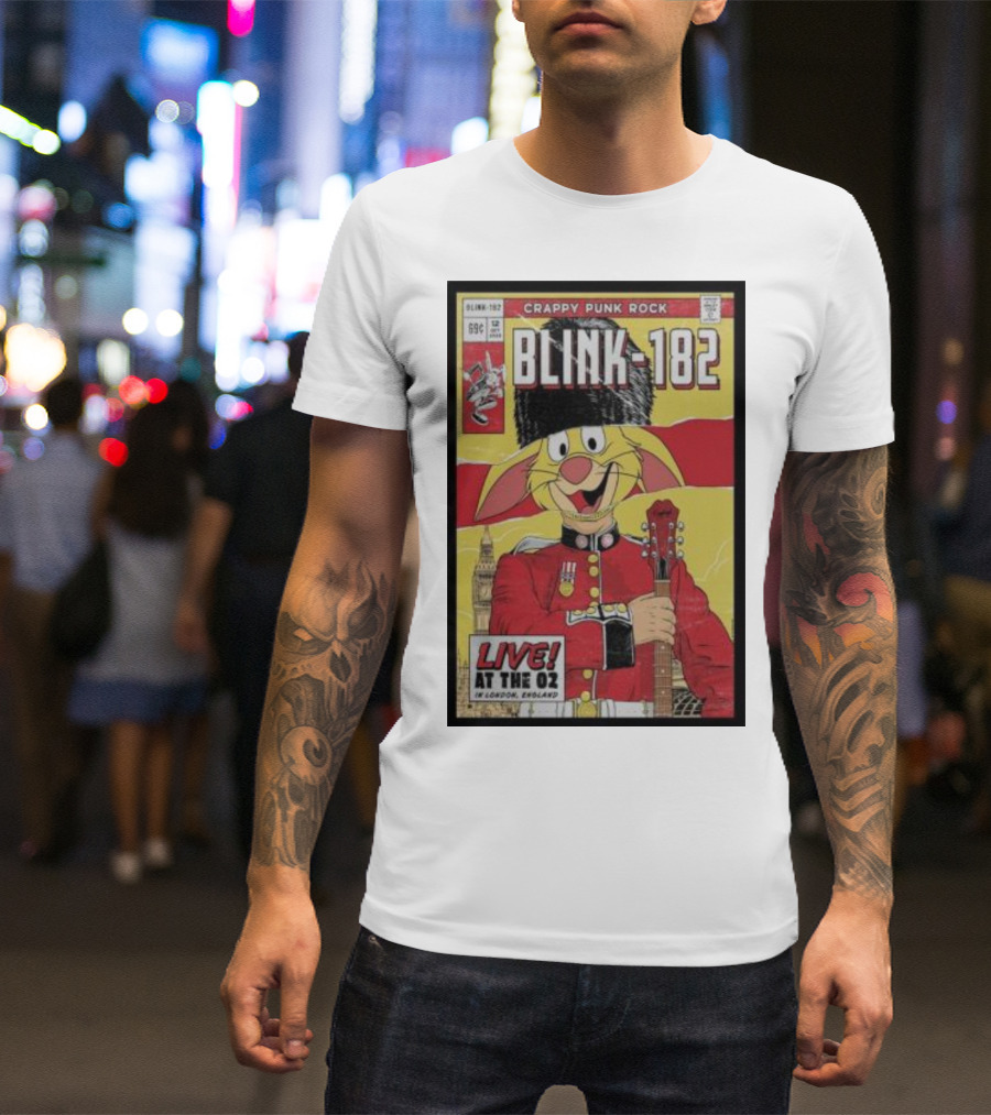 Blink-182 Crappy Punk Rock Live At The O2 London England Comic T-Shirt