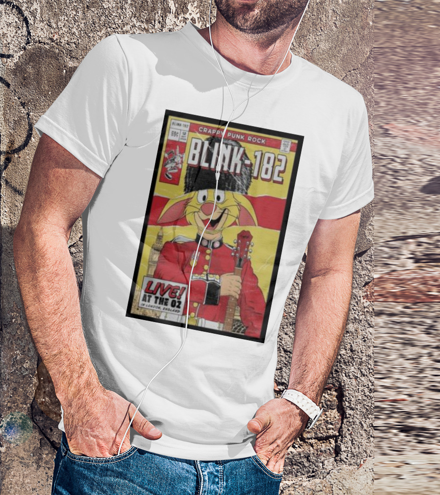 Blink-182 Crappy Punk Rock Live At The O2 London England Comic T-Shirt