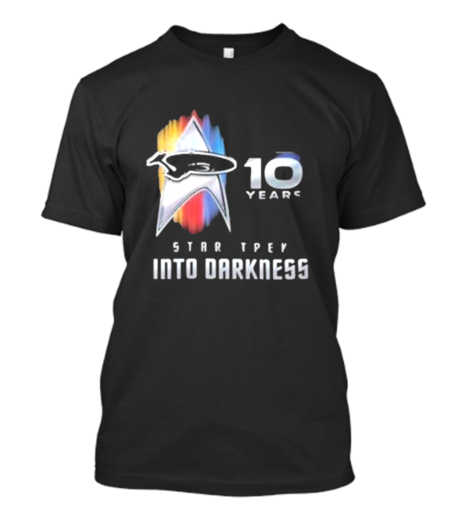 Star Trek Into Darkness 10 Years Anniversary Logo With Iconic Starfleet Insignia T-Shirt