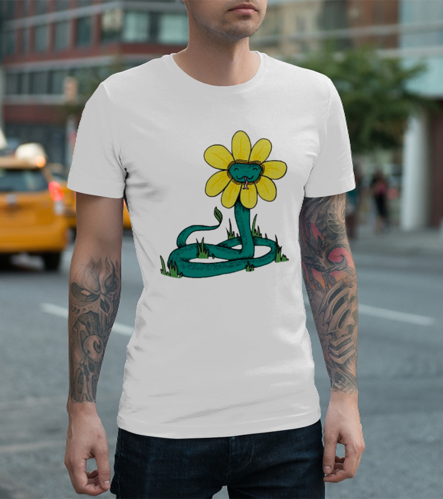 Snake Flower Bloom Entwined In Nature T-Shirt