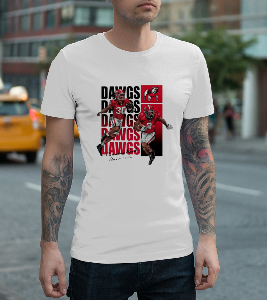 Kendall Milton and Daijun Edwards Dawgs Bulldogs Running Back University Football T-Shirt