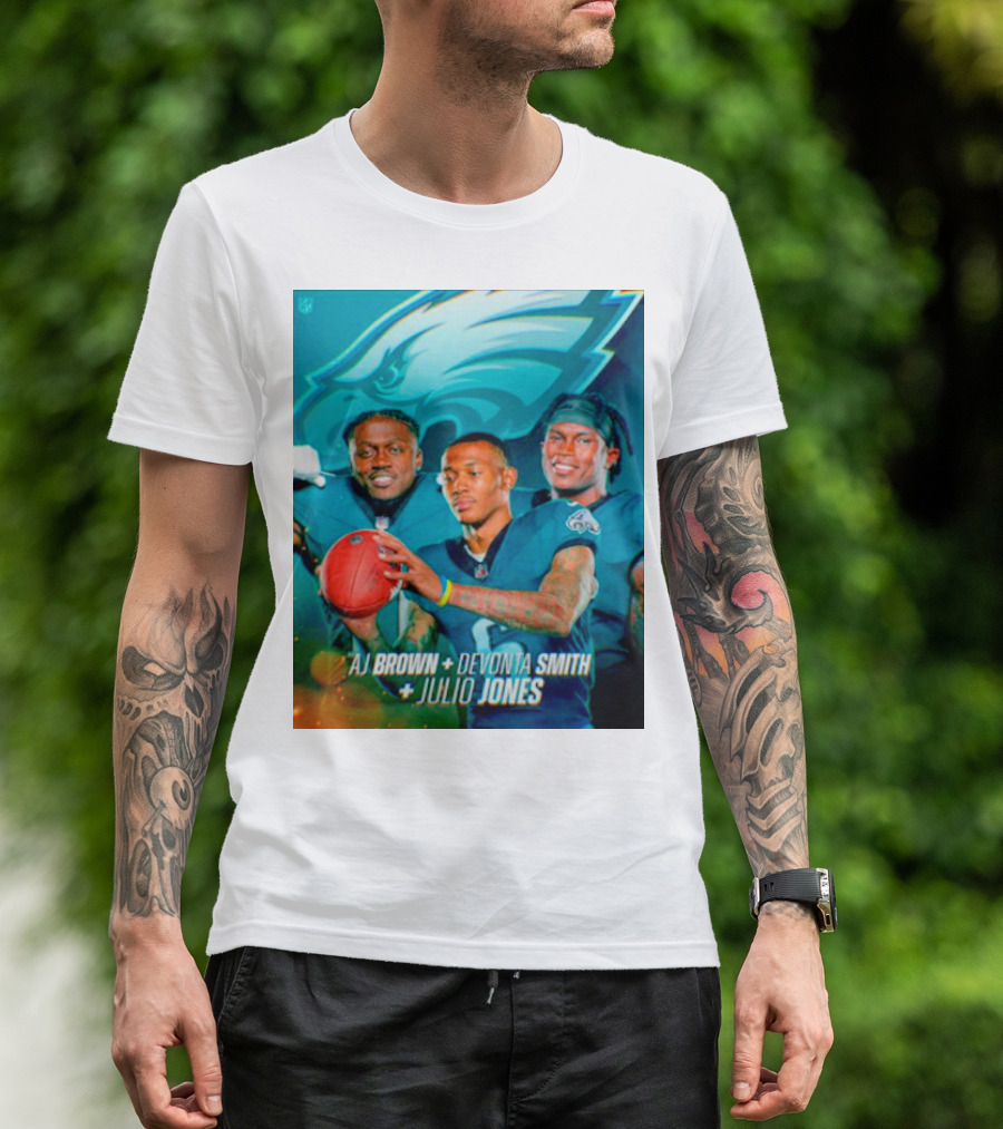 Philadelphia Eagles AJ Brown Devonta Smith Julio Jones Team T-Shirt