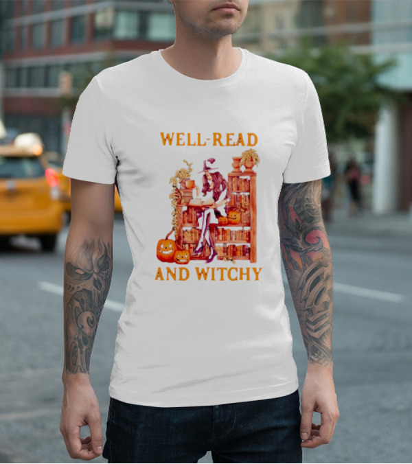 Well-Read And Witchy Halloween T-Shirt