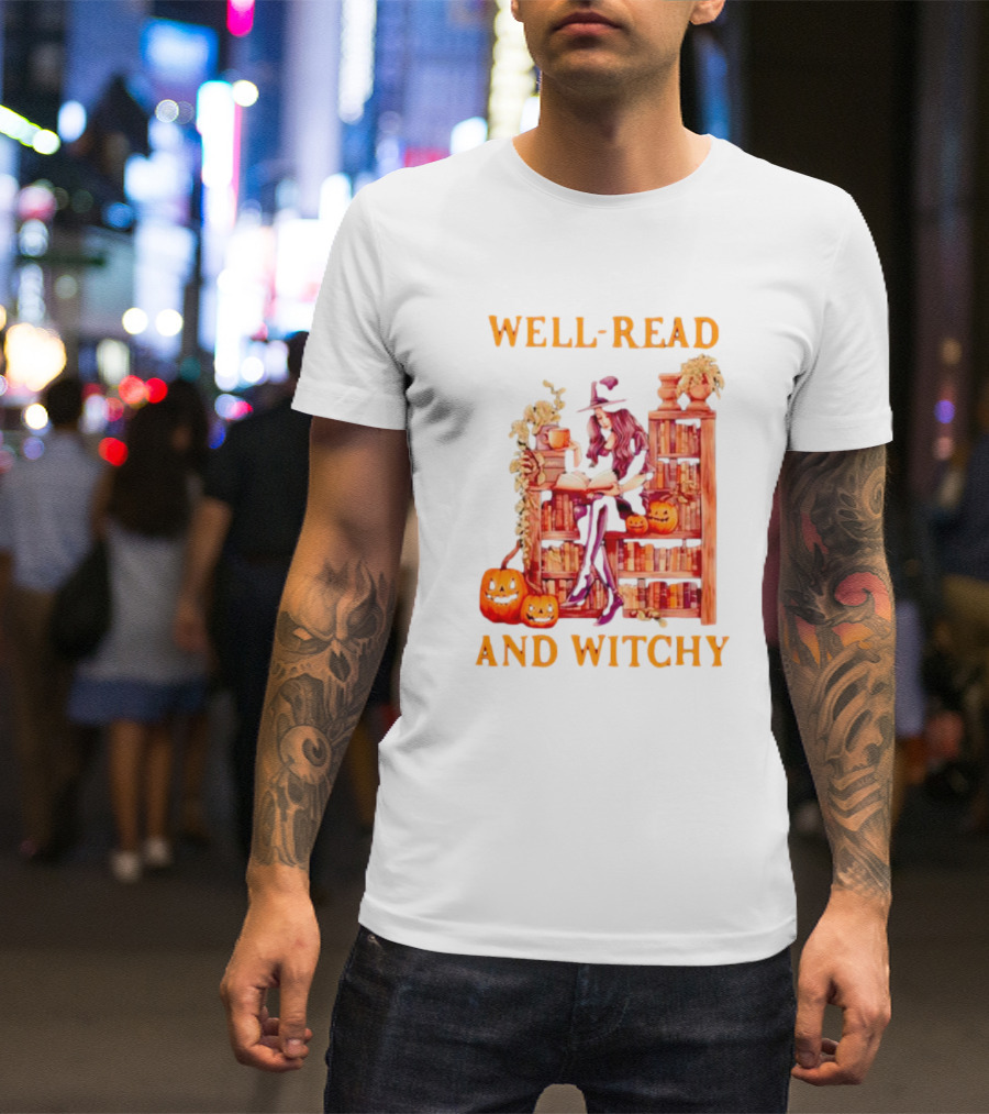 Well-Read And Witchy Halloween T-Shirt