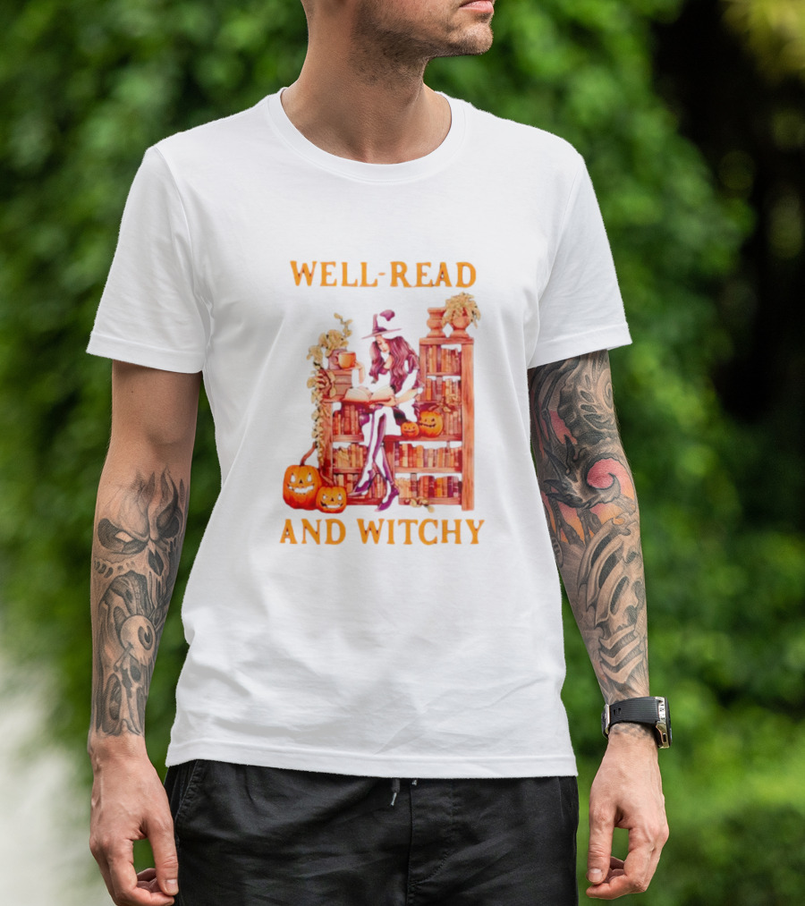 Well-Read And Witchy Halloween T-Shirt