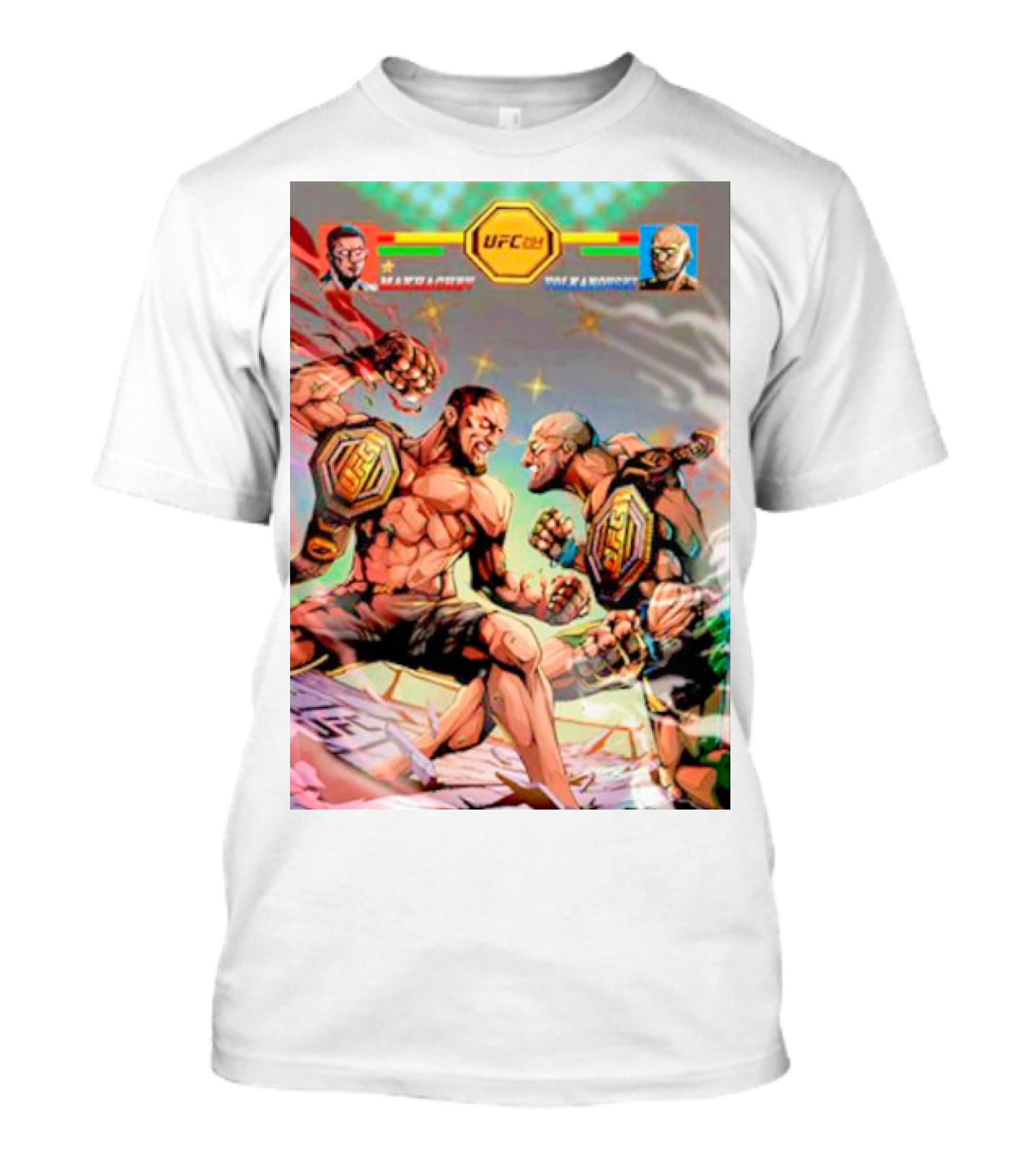 Makhachev Vs Volkanovski UFC 294 Showdown Champion Belts Combat T-Shirt
