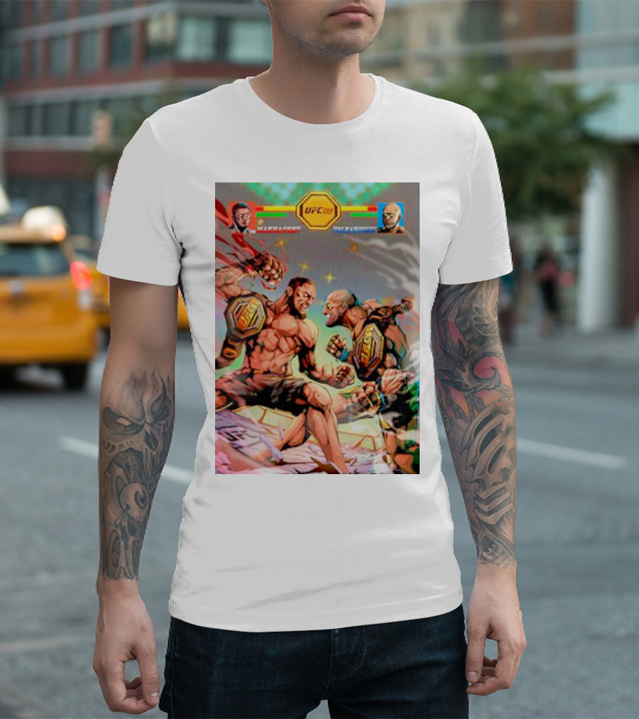 Makhachev Vs Volkanovski UFC 294 Showdown Champion Belts Combat T-Shirt