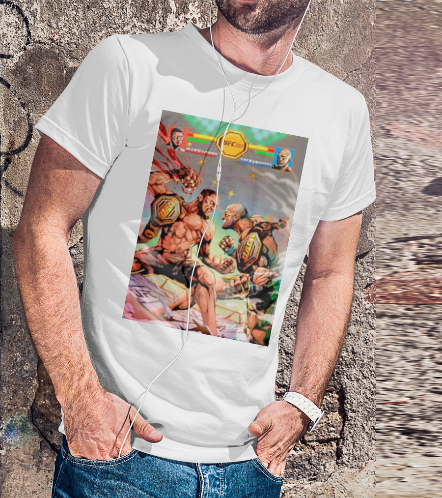 Makhachev Vs Volkanovski UFC 294 Showdown Champion Belts Combat T-Shirt