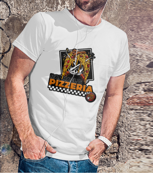 Raphael's Pizzeria Just Stab N' Go Pizza Graphic With Slicing Swords T-Shirt
