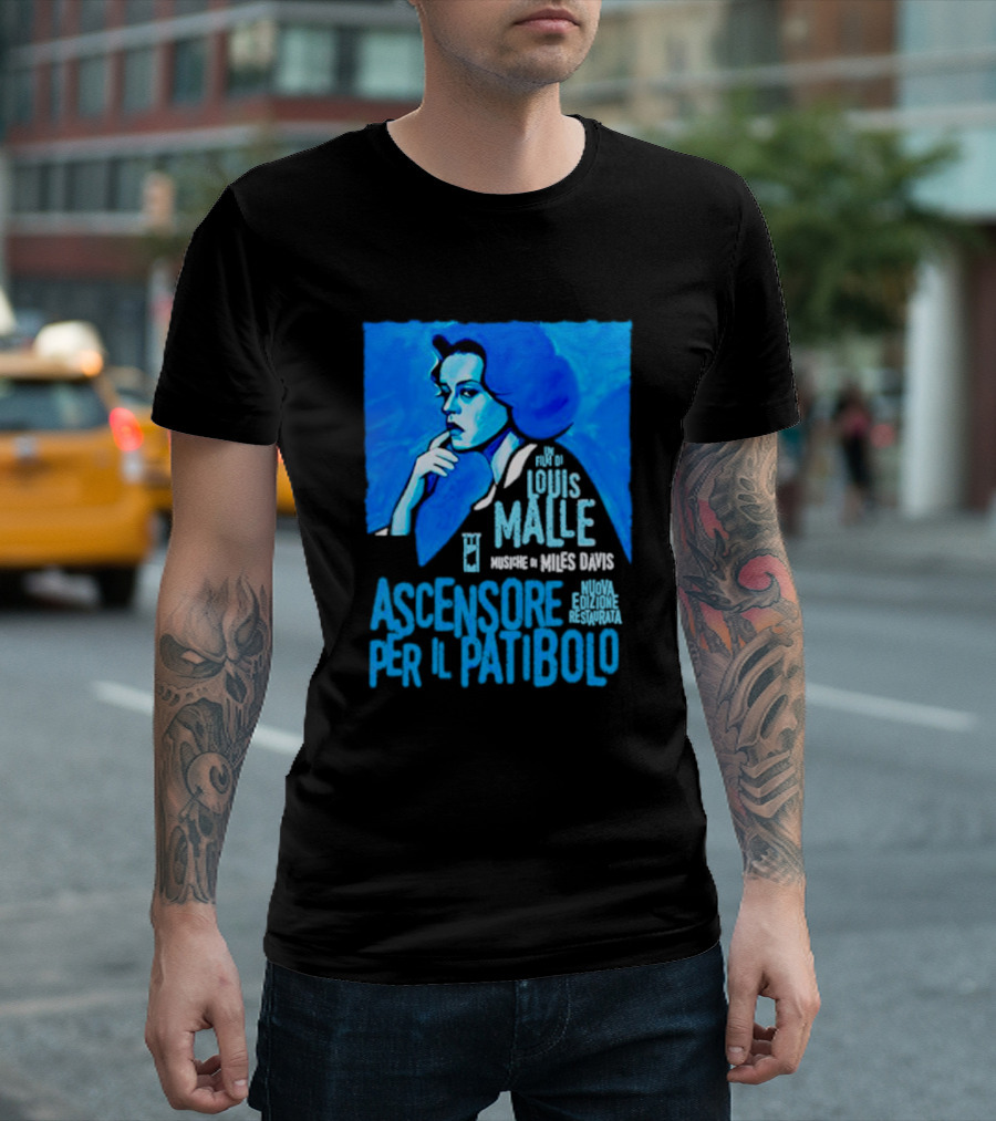 Un Film Di Louis Malle Musiche Di Miles Davis Ascensore Per Il Patibolo Nuova Edizione Restaurata T-Shirt