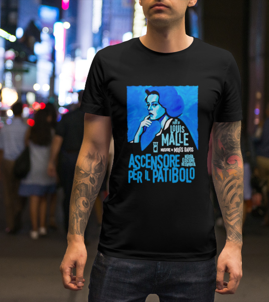 Un Film Di Louis Malle Musiche Di Miles Davis Ascensore Per Il Patibolo Nuova Edizione Restaurata T-Shirt