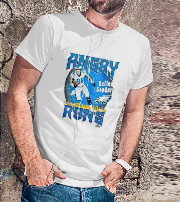Angry Runs Dallas Goedert Philadelphia Eagles T-Shirt