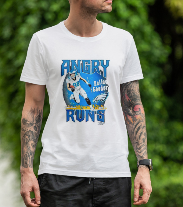Angry Runs Dallas Goedert Philadelphia Eagles T-Shirt