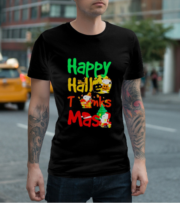Happy Hallo Thanks Mas Snoopy Holiday T-Shirt