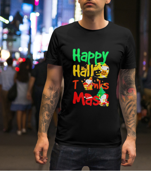 Happy Hallo Thanks Mas Snoopy Holiday T-Shirt