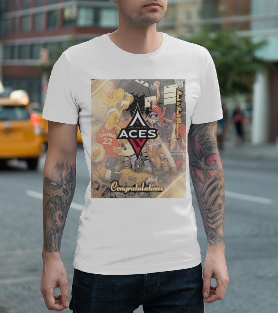 Las Vegas Aces Congratulations Raise the Stakes Basketball T-Shirt