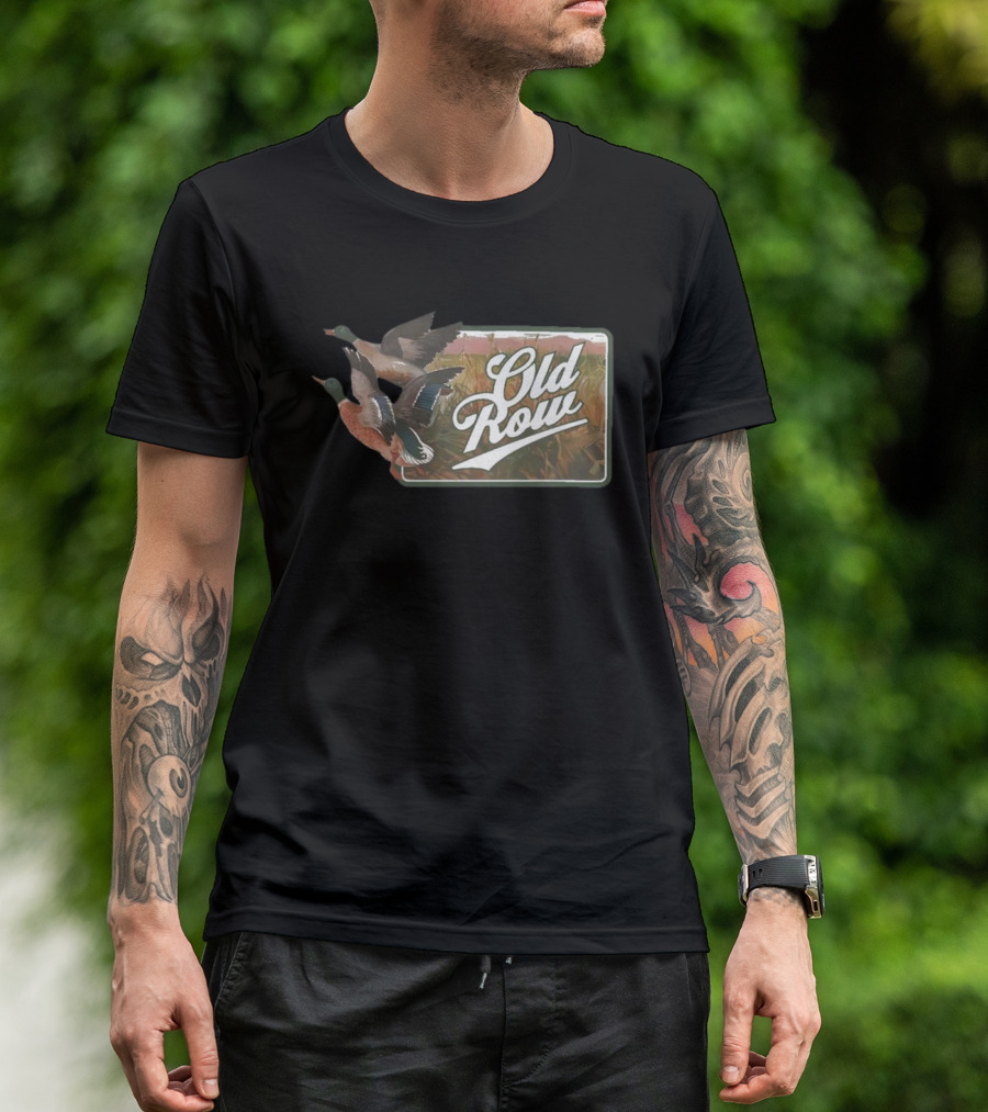 Old Row The Flying Duck Beer Pocket Vintage Waterfowl T-Shirt