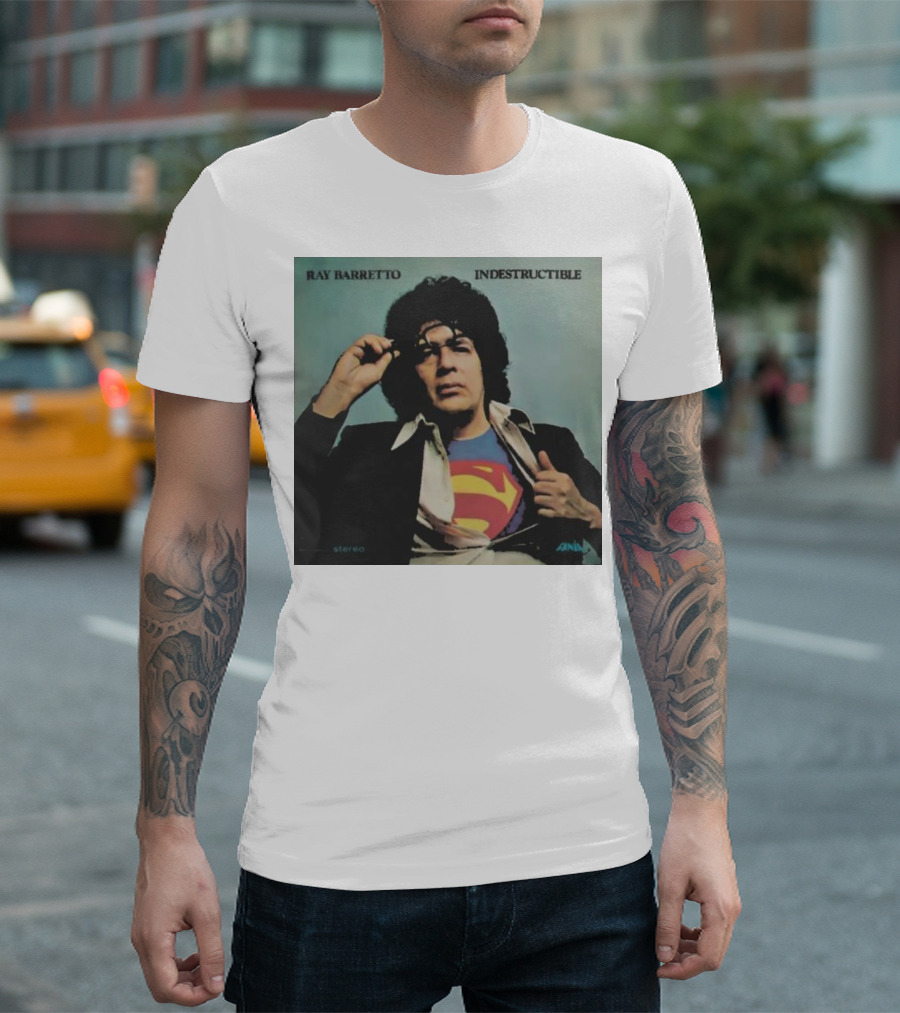 Ray Barretto Indestructible Superman Album Cover T-Shirt