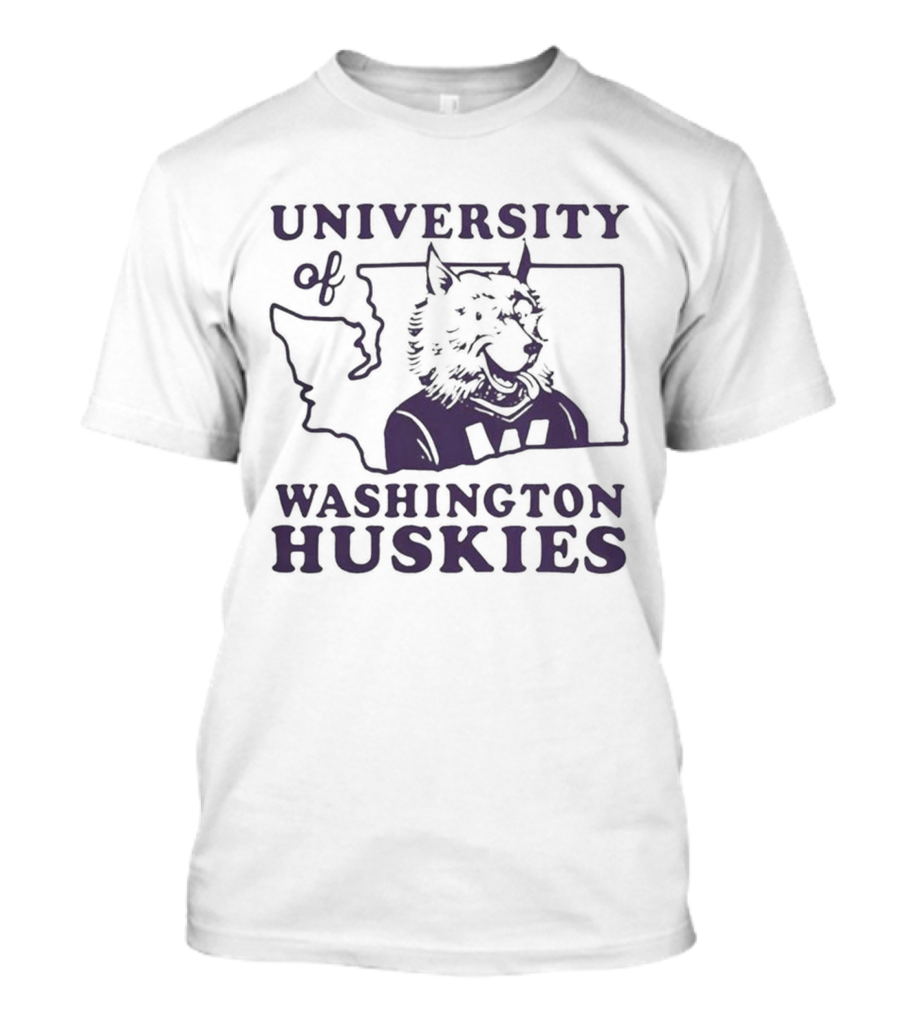 University Of Washington Huskies Map T-Shirt