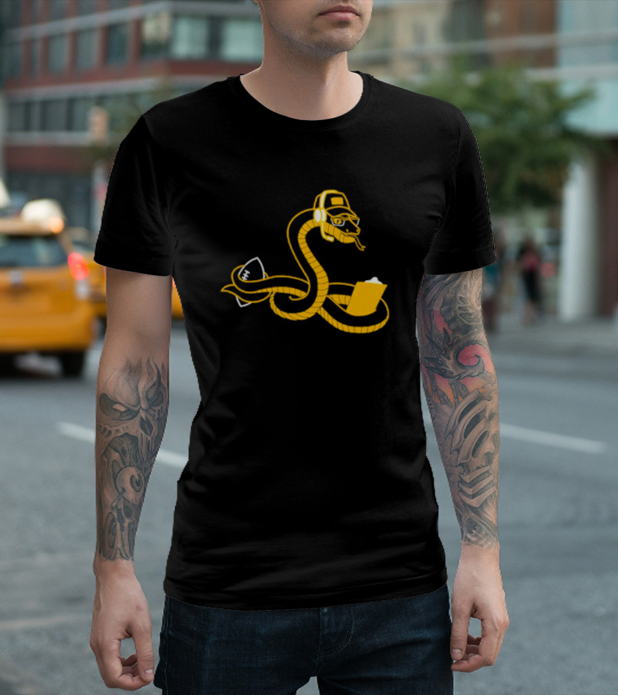Boagh Constrictor Tech Snake Graphic Headset Laptop T-Shirt