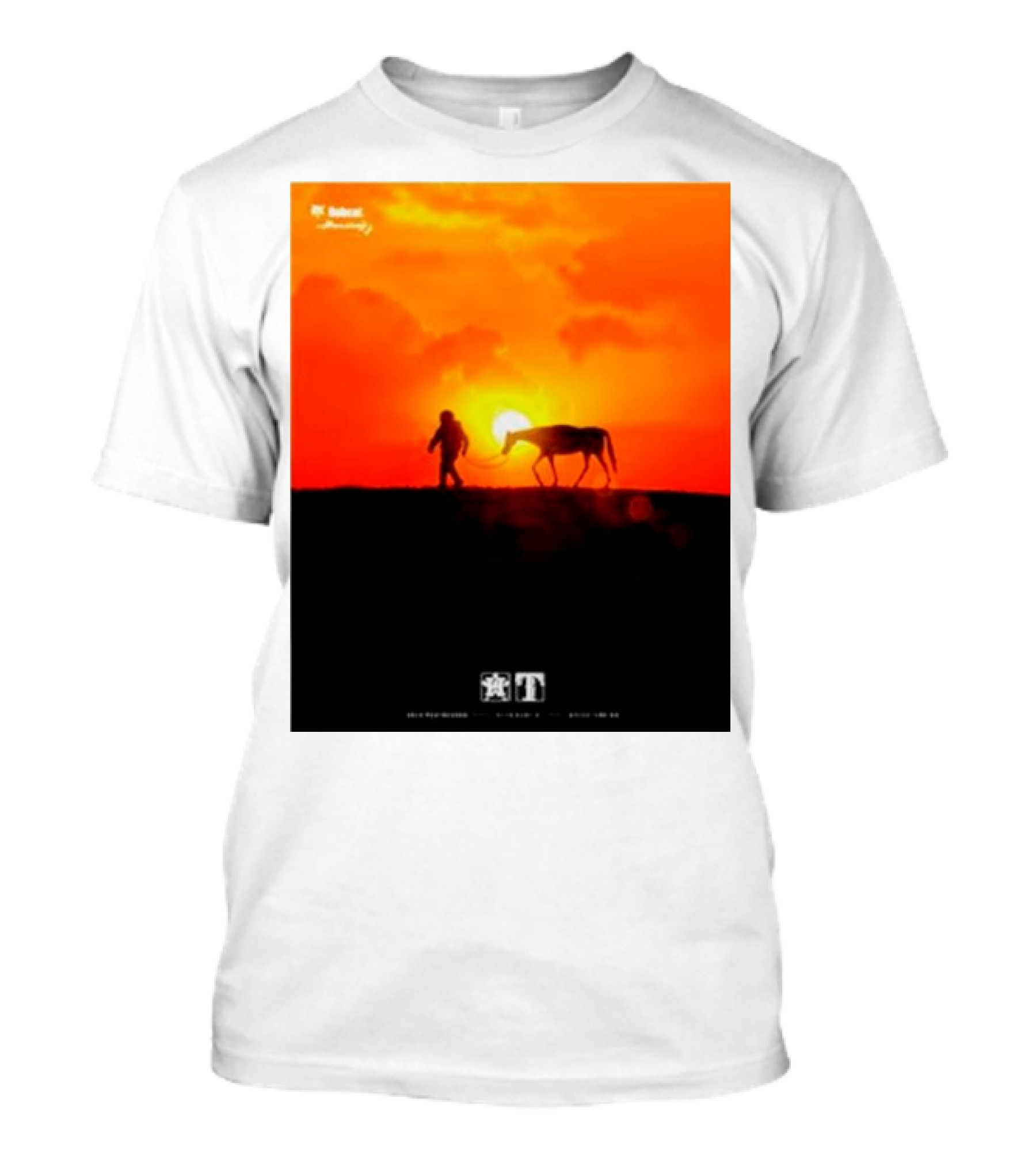 Houston Sunset Astronaut With Horse In Space City Meets Wild West T-Shirt