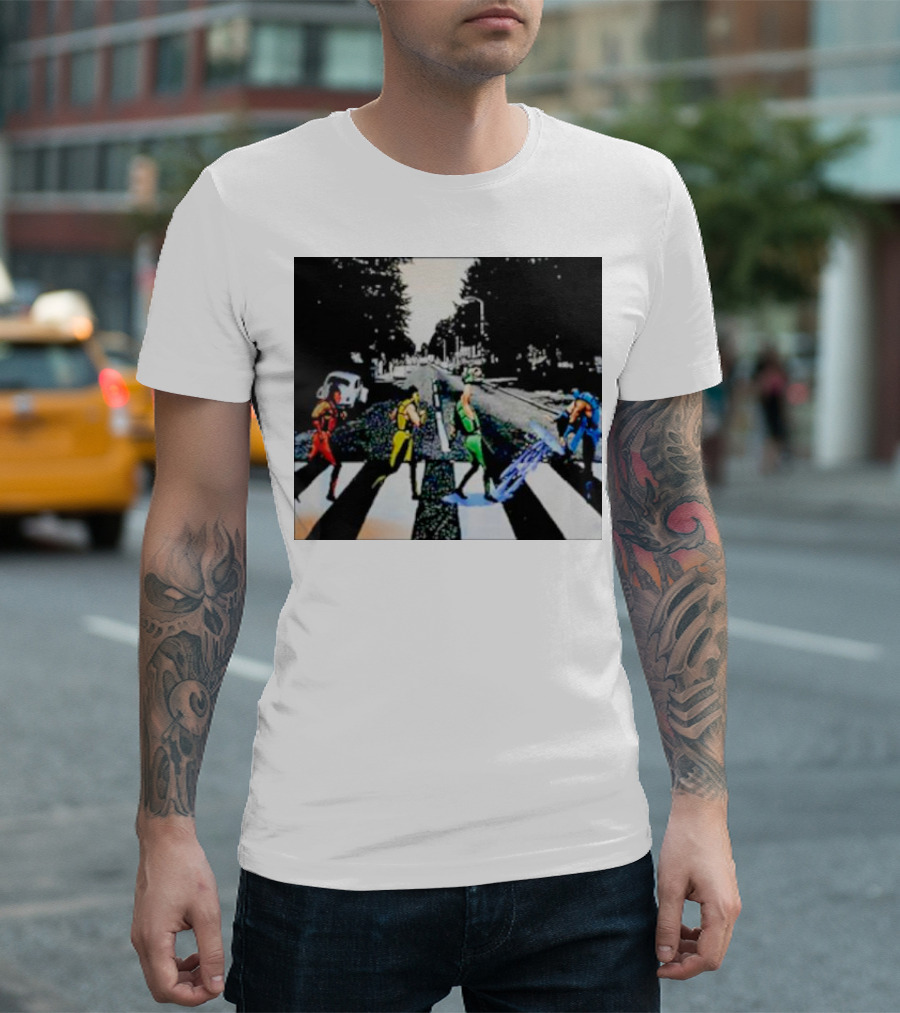 Mortal Kombat Characters Crossing Abbey Road T-Shirt