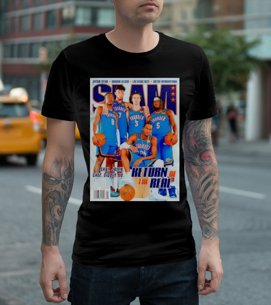 SLAM Oklahoma City Thunder Shai Jalen Chet Giddey Lu Return of the Real T-Shirt