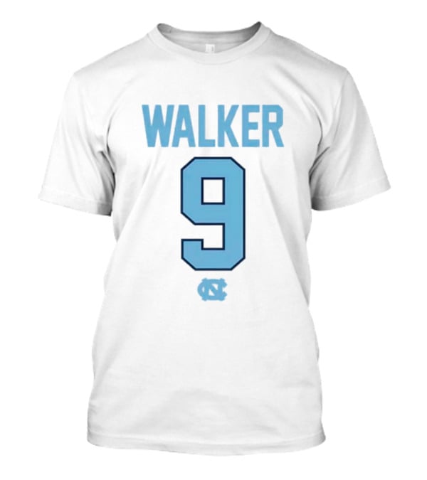 Walker 9 North Carolina Tar Heels Jersey Number T-Shirt