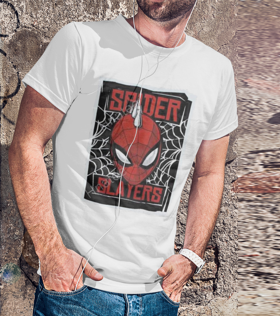 Spider Punk Merch Spider Slayers Web Head T-Shirt