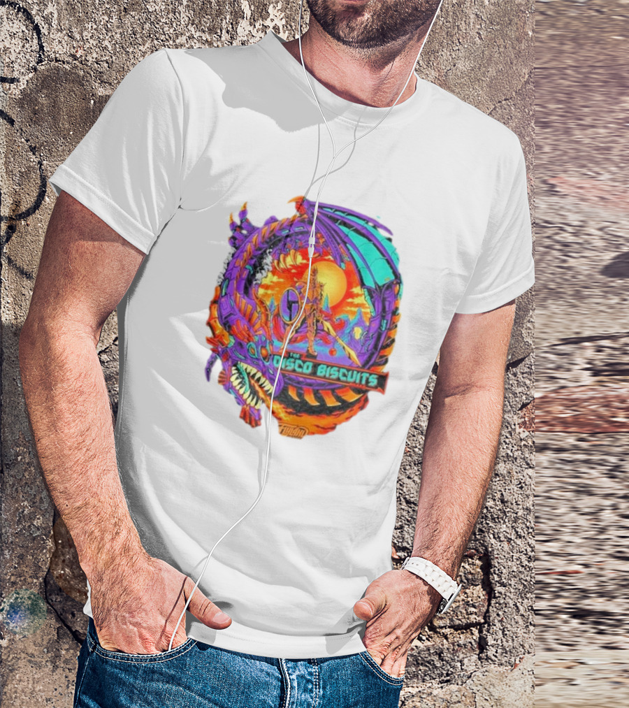 The Disco Biscuits Flyland Neon Dragon Knight Adventure T-Shirt